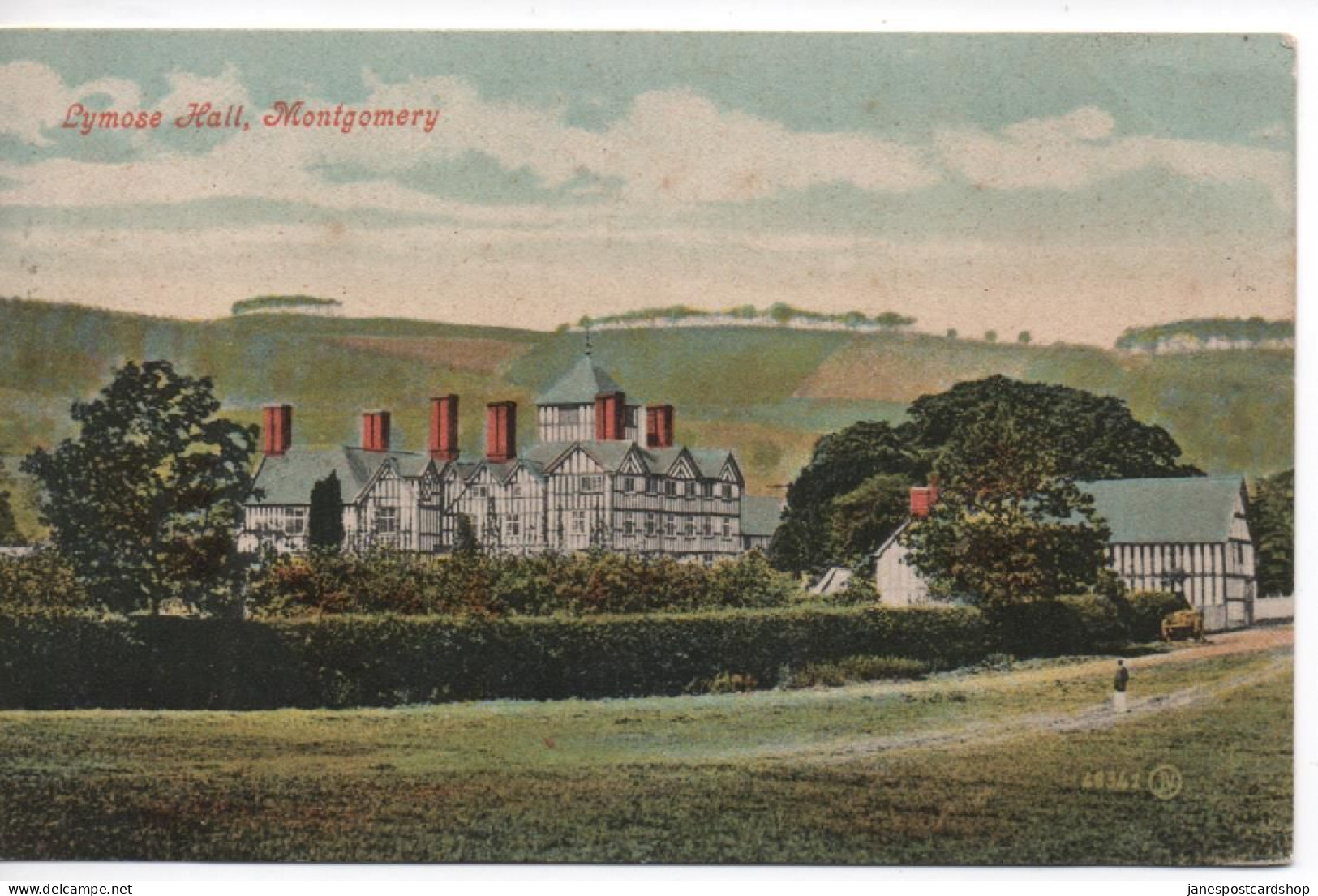 LYMOSE HALL - MONTGOMERY - NORTH WALES - WITH GOOD LLANIDIOES DUPLEX POSTMARK - Montgomeryshire