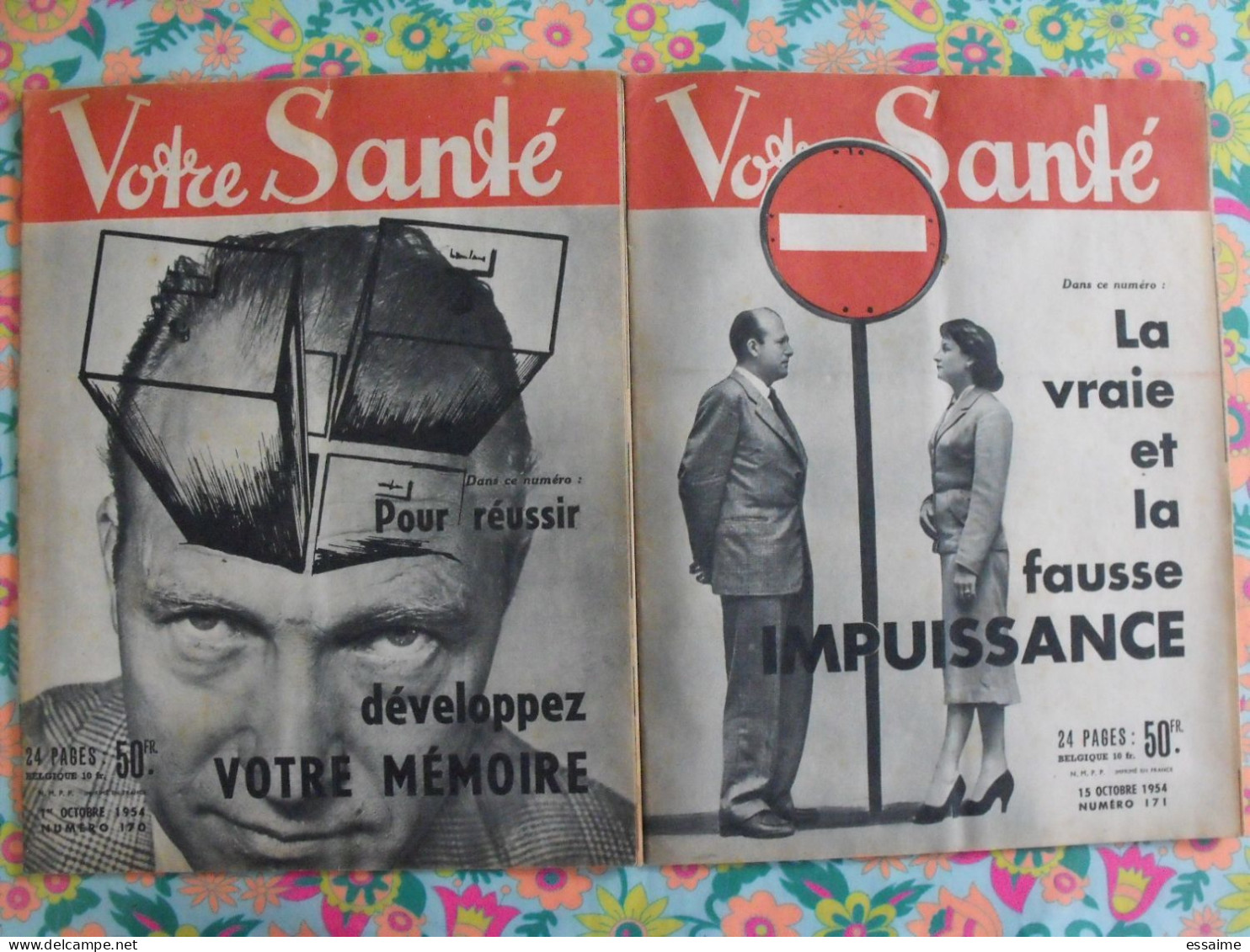 Lot De 23 Revues Votre Santé De 1954.insommie Excitants Sexuels Obésité Ménopause Amour Frigide - Medicina & Salute