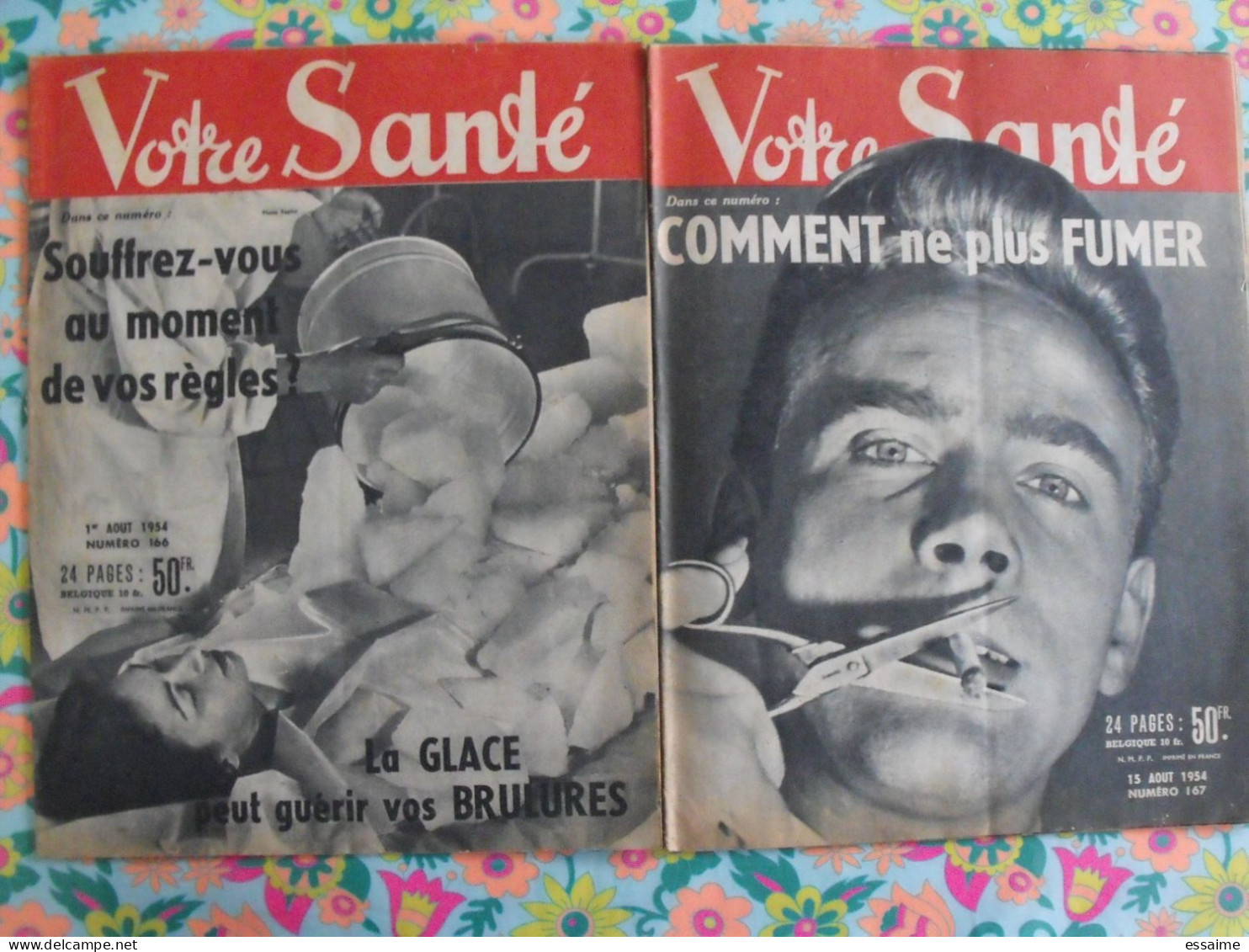 lot de 23 revues Votre Santé de 1954.insommie excitants sexuels obésité ménopause amour frigide