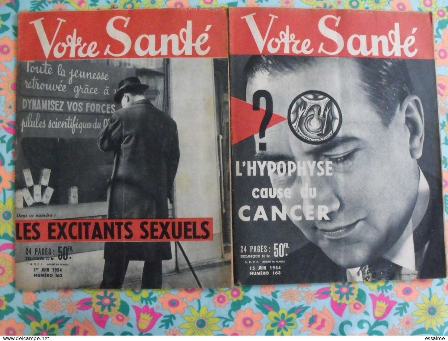 lot de 23 revues Votre Santé de 1954.insommie excitants sexuels obésité ménopause amour frigide