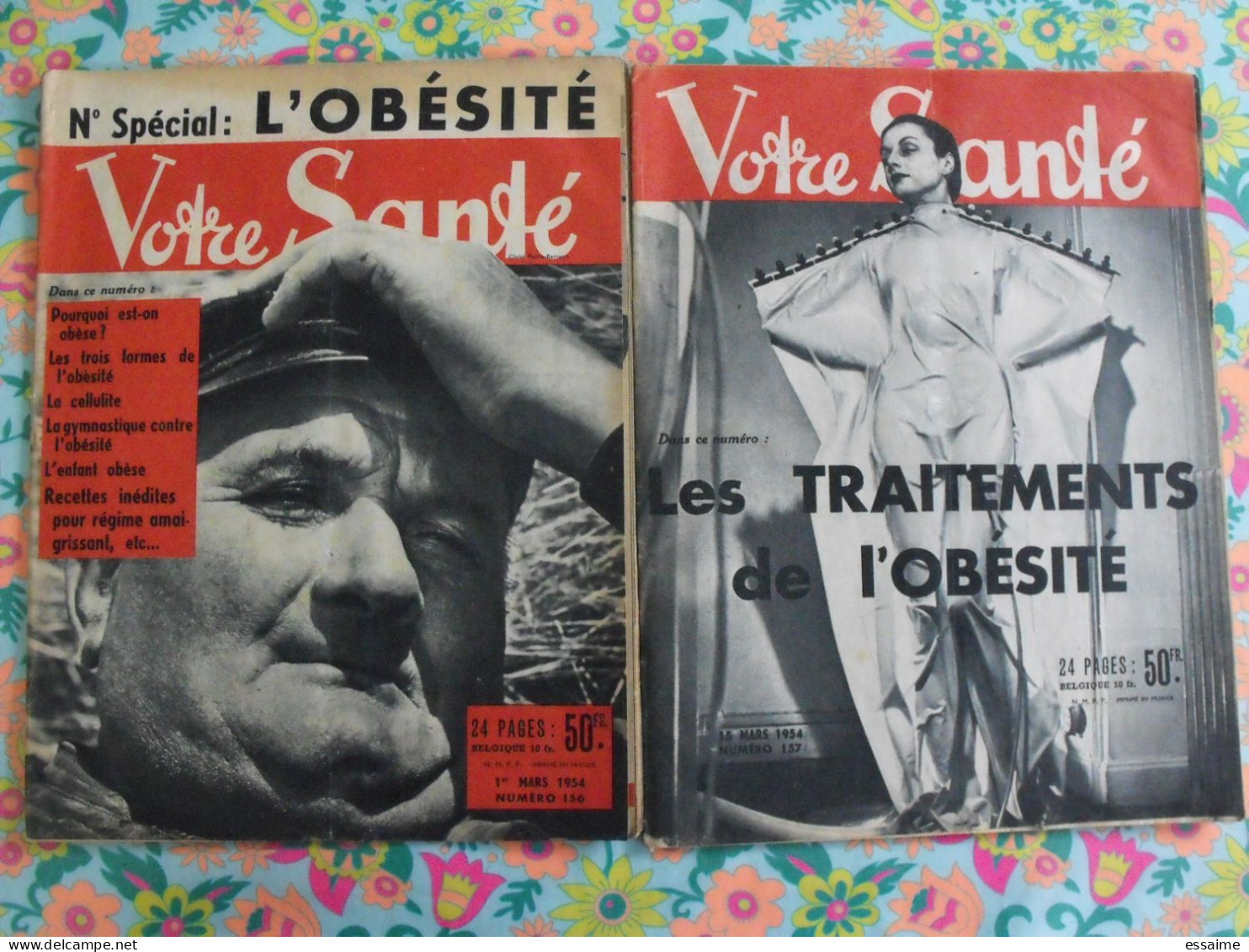 lot de 23 revues Votre Santé de 1954.insommie excitants sexuels obésité ménopause amour frigide