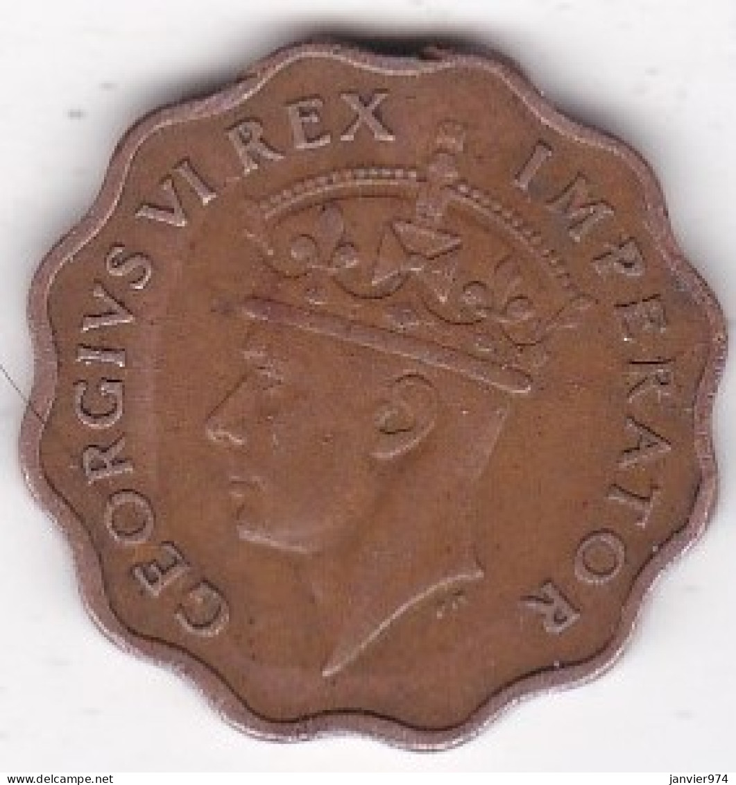 Chypre 1 Piastre 1942 George VI, En Bronze , KM# 23a - Cyprus