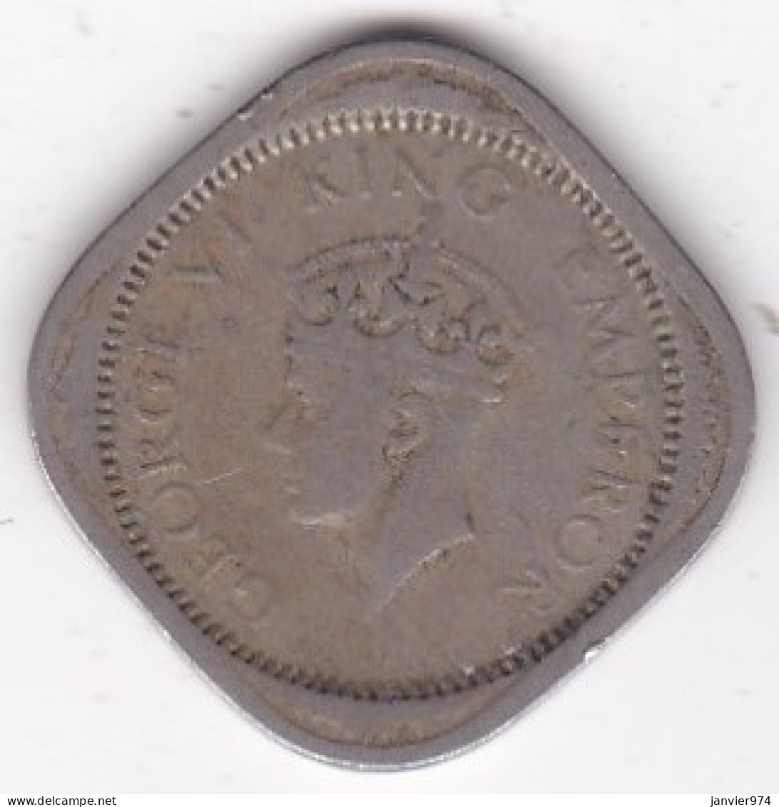 Inde 2 Annas 1940 Calcutta George VI, En Cupro Nickel, KM# 540 - India