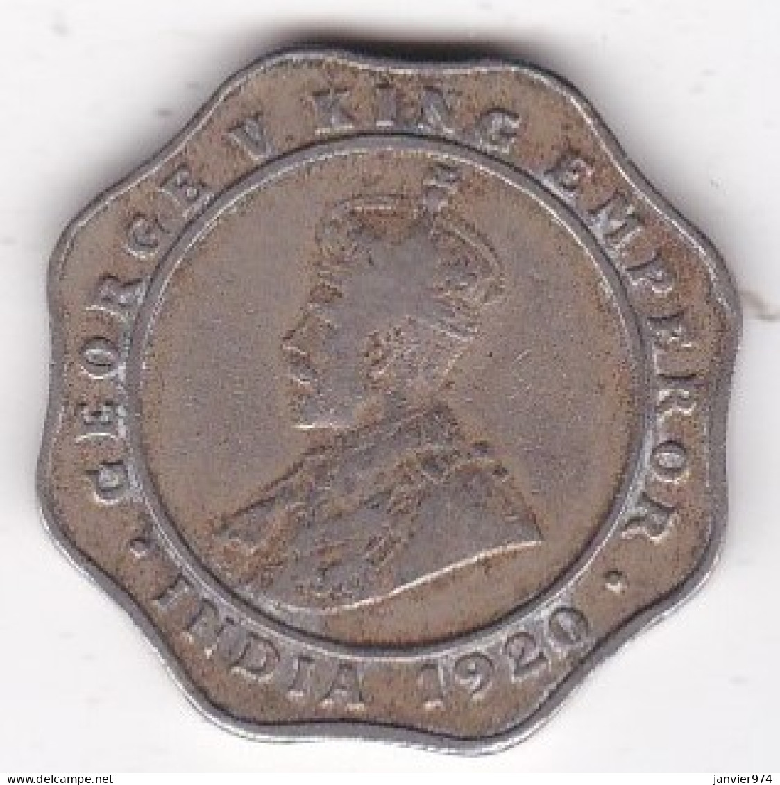 Inde 4 Annas 1920 Bombay George V, En Cupro Nickel, KM# 519 - Inde