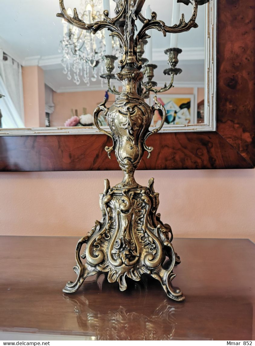 GRAN CONJUNTO - CANDELABROS DE BRONCE