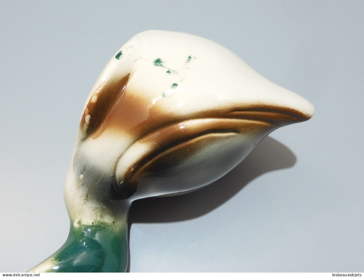 -SUJET CANARD COL VERT CERAMIQUE objet déco Collection Vitrine XXe    E