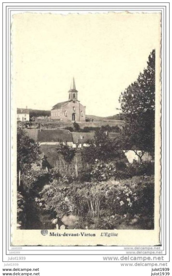 MEIX - DEVANT - VIRTON ..-- L ' Eglise . 1948 Vers GILLY ( Mr Mme RASTIAUX - WARMONT ) . Voir Verso . - Meix-devant-Virton