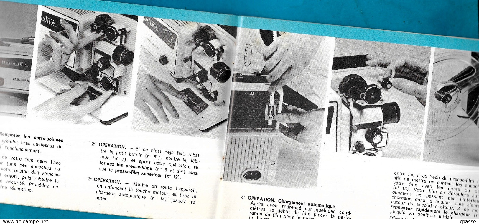 Cinéma amateur, manuel d'utilisation PROJECTEUR HEURTIER 8 SUPER 8 et BiFILM Muet et Sonore 42 St Saint-Etienne