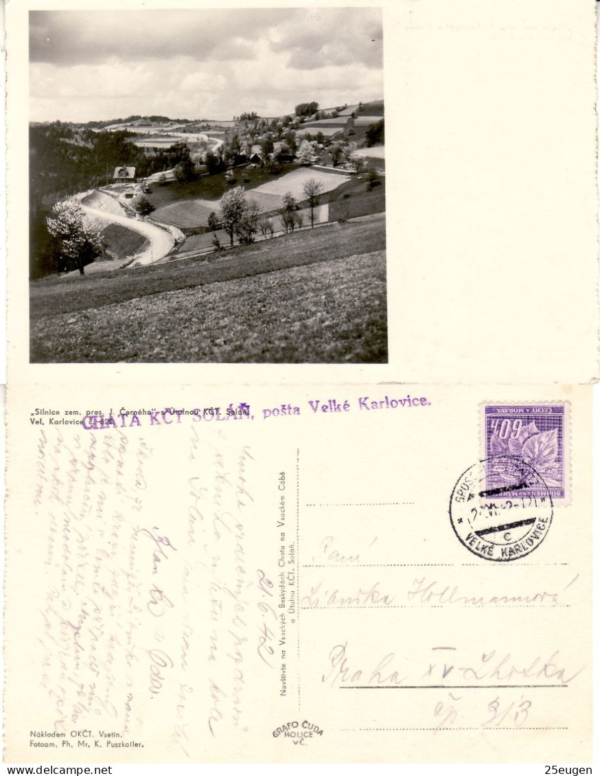 BOHEMIA & MORAVIA 1942 POSTCARD SENT FROM VELKE KALOVICE TO PRAG - Briefe U. Dokumente