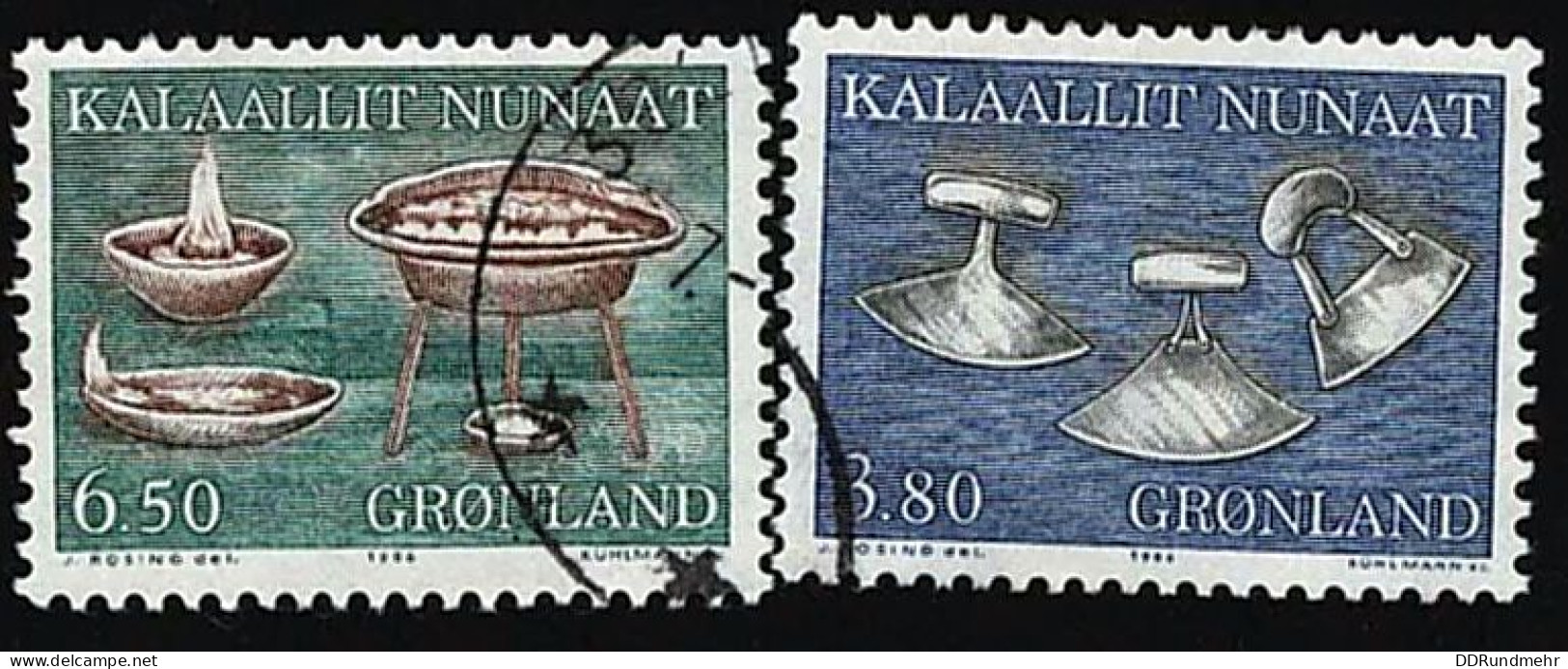 1986 Artifacts  Michel GL 165 - 166 Stamp Number GL 166 - 167 Yvert Et Tellier GL 153 - 154 Used - Gebraucht