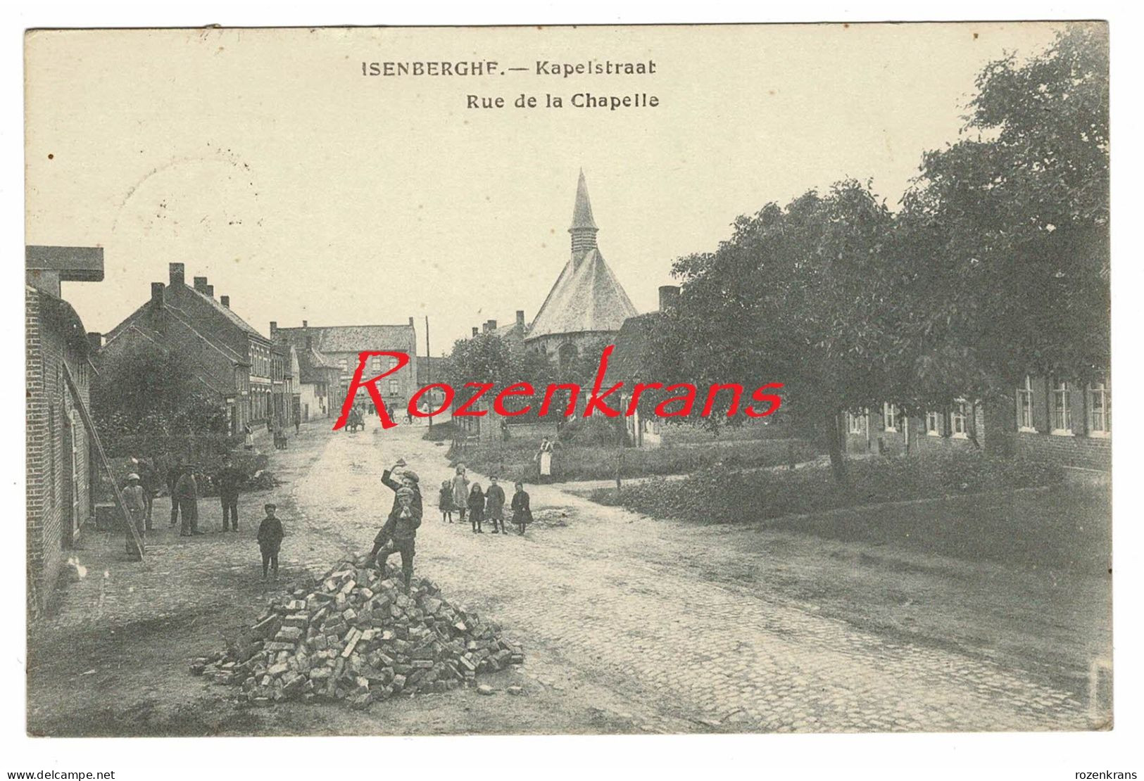 Isenberghe Izenberge Kapelstraat Rue De La Chapelle ZELDZAAM Geanimeerd Met Kinderen Alveringem - Alveringem