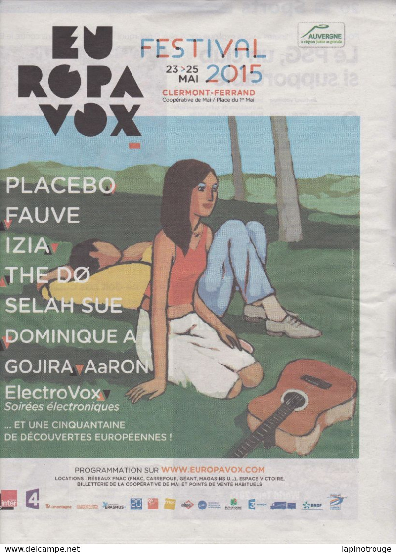 Affichette GÖTTING Jean-Claude Festival Europa Vox Clermont-Ferrand 2015 - Afiches & Offsets