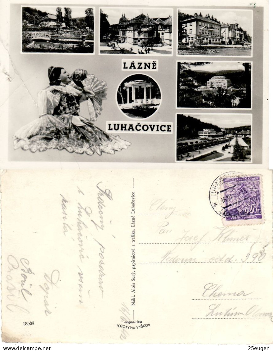BOHEMIA & MORAVIA 1942 POSTCARD SENT FROM LUHACOVICE - Briefe U. Dokumente