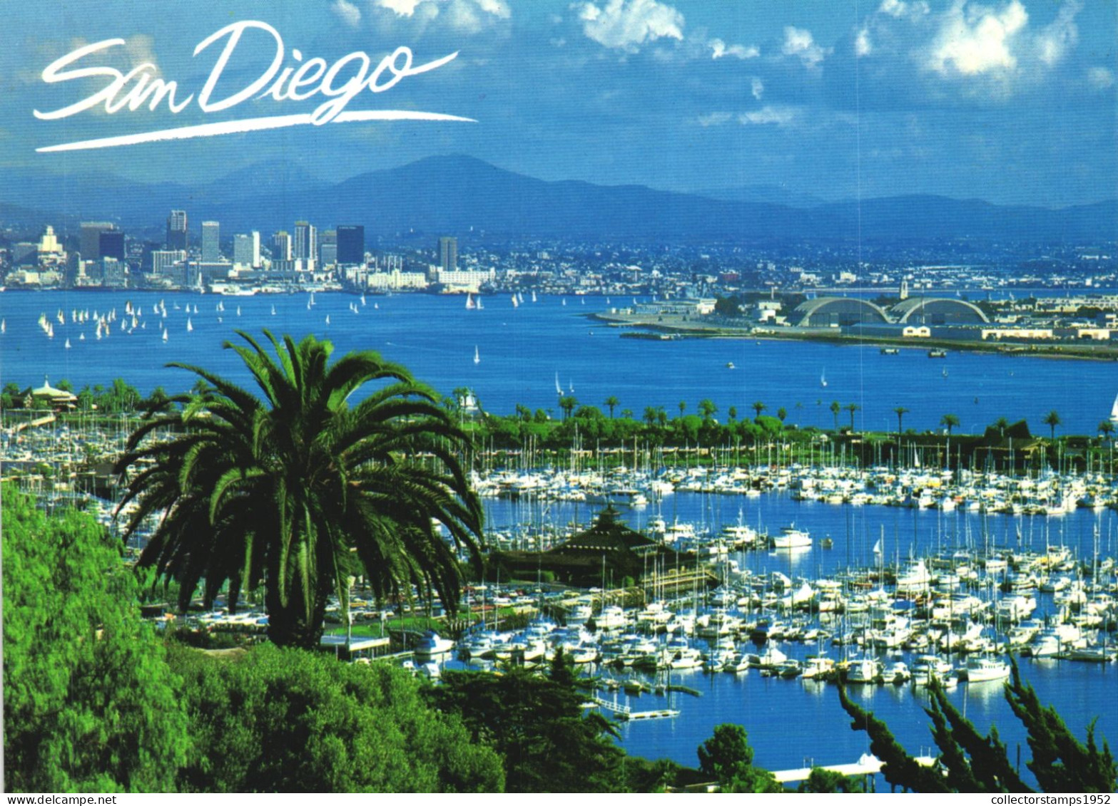 UNITED STATES, CALIFORNIA, SAN DIEGO, PORT, BOATS, SEA, MOUNTAIN - San Diego