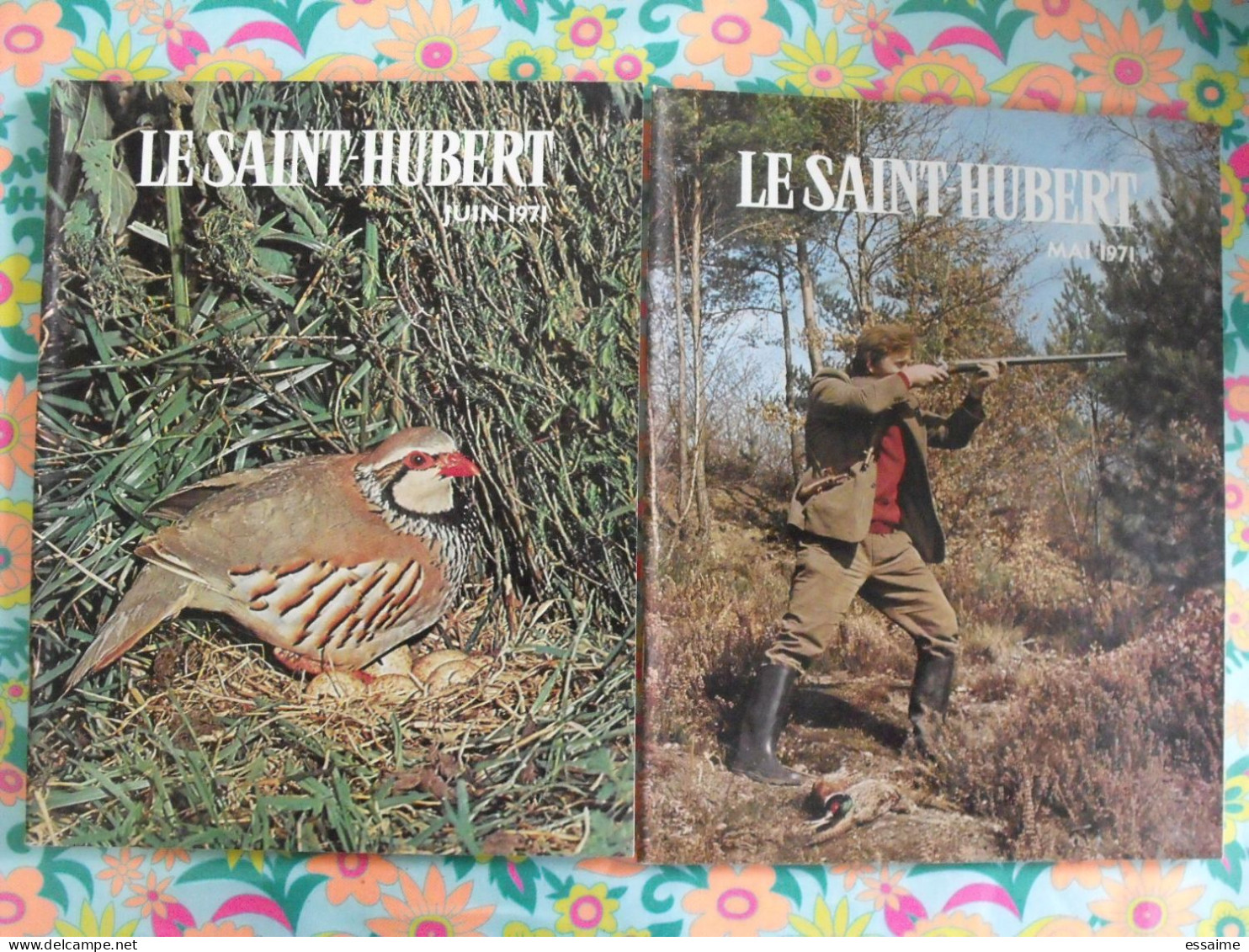 Lot De 12 Revues Le Saint Hubert De 1971. Mensuel. Chasse, Pêche. Année Complète. - Chasse & Pêche