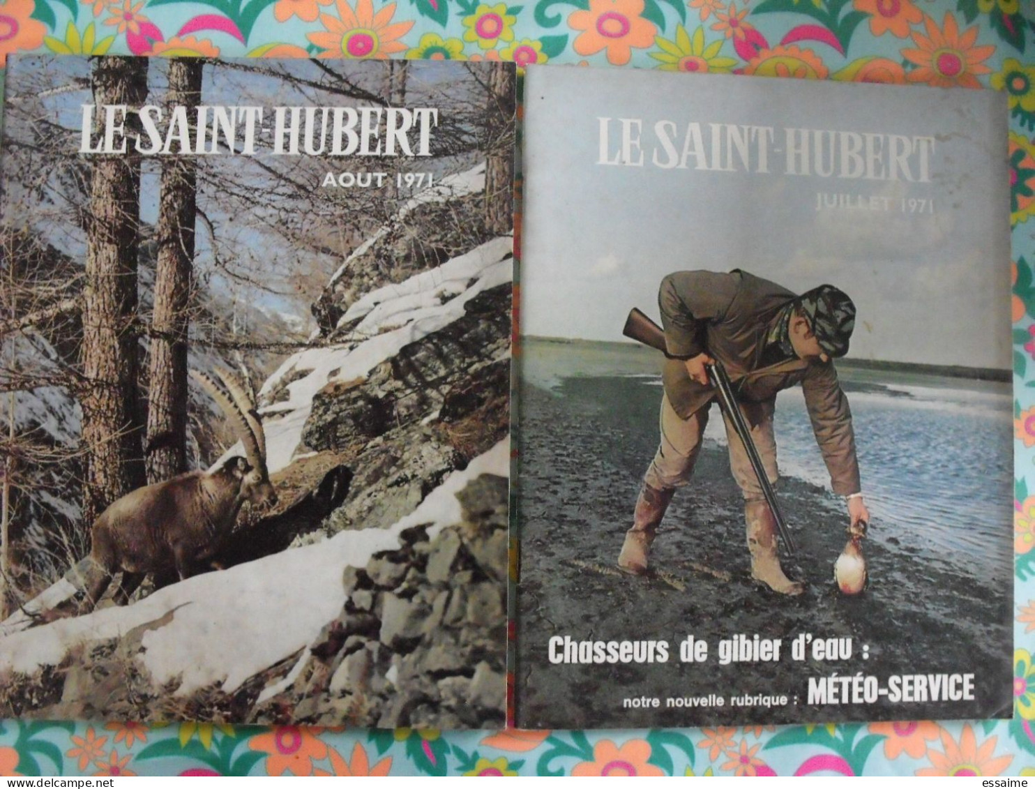 Lot De 12 Revues Le Saint Hubert De 1971. Mensuel. Chasse, Pêche. Année Complète. - Hunting & Fishing