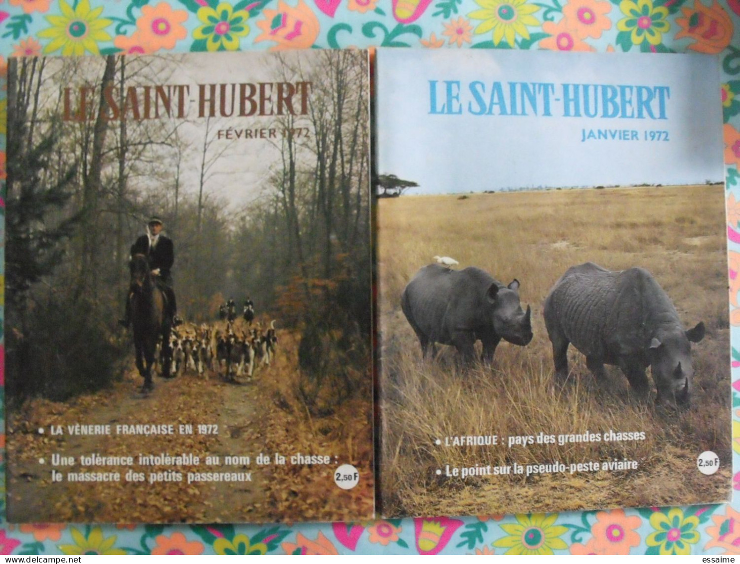 Lot De 12 Revues Le Saint Hubert De 1972. Mensuel. Chasse, Pêche. Année Complète. - Jagen En Vissen