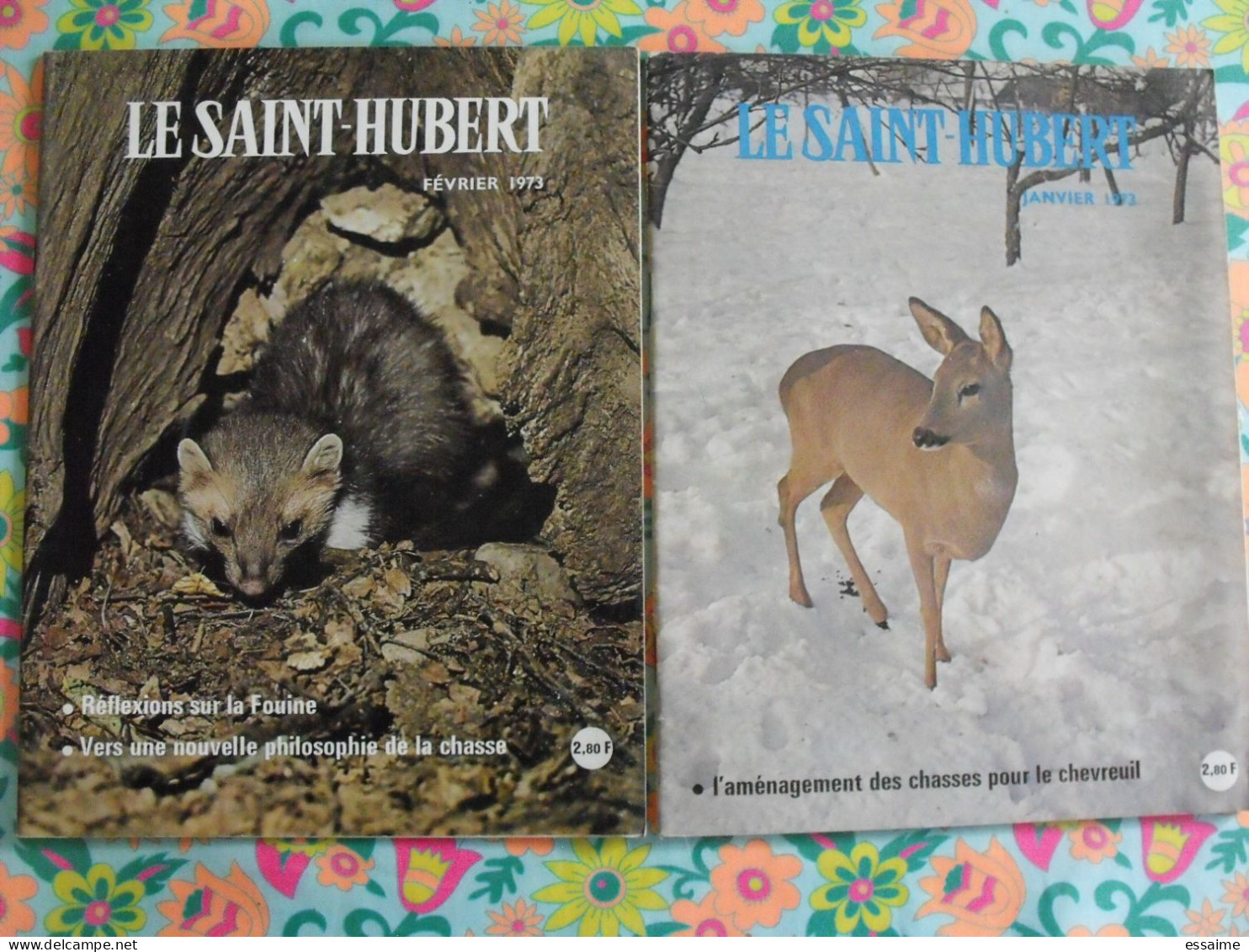 Lot De 12 Revues Le Saint Hubert De 1973. Mensuel. Chasse, Pêche. Année Complète. - Caccia & Pesca