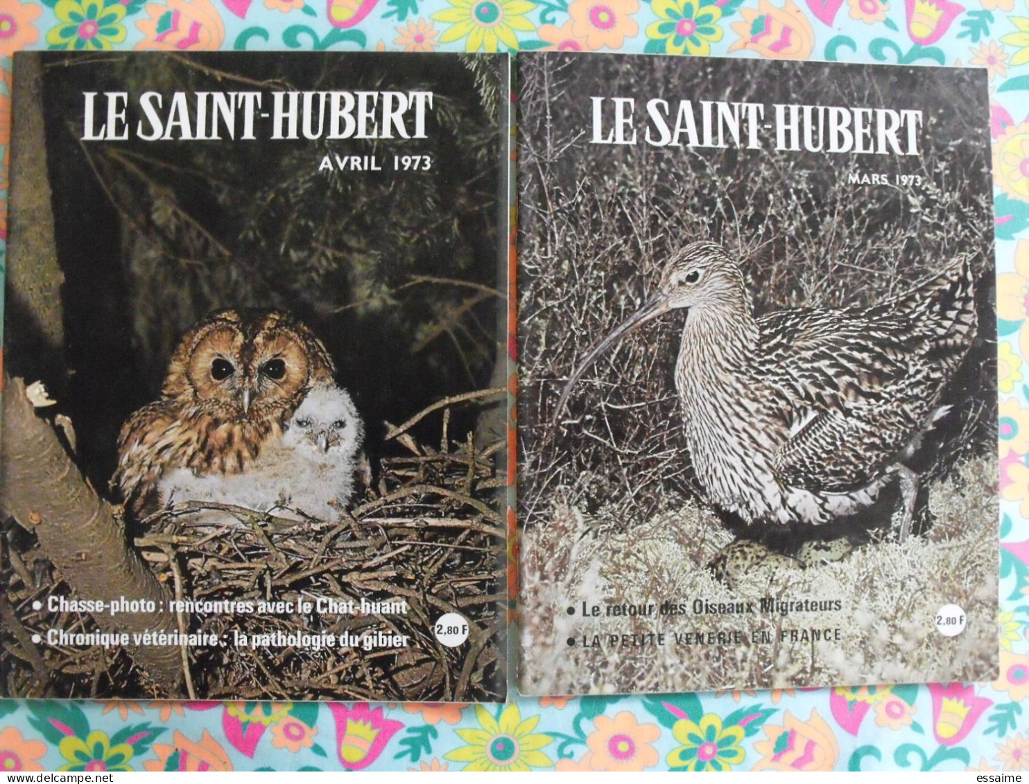 Lot De 12 Revues Le Saint Hubert De 1973. Mensuel. Chasse, Pêche. Année Complète. - Jagen En Vissen