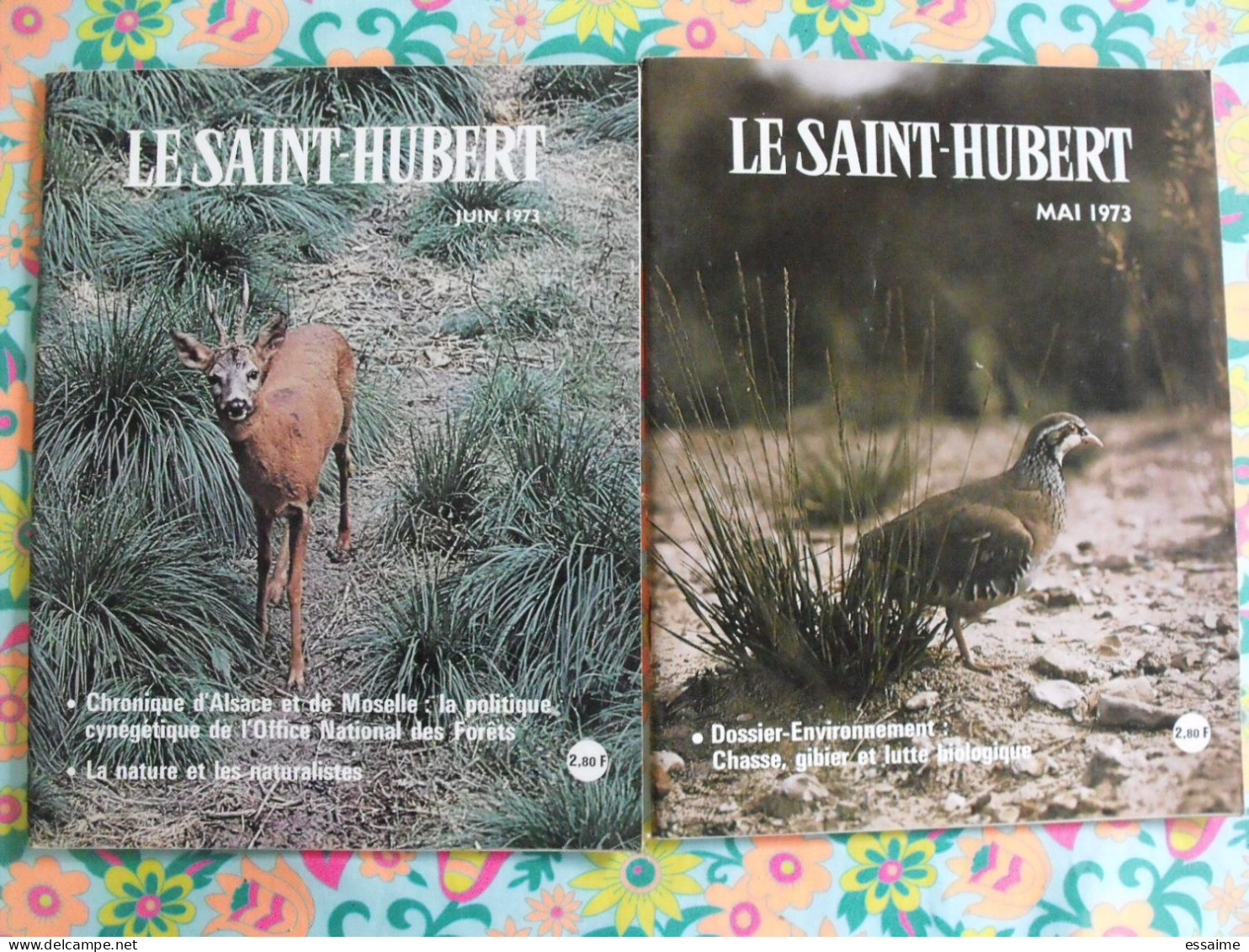 Lot De 12 Revues Le Saint Hubert De 1973. Mensuel. Chasse, Pêche. Année Complète. - Jagen En Vissen