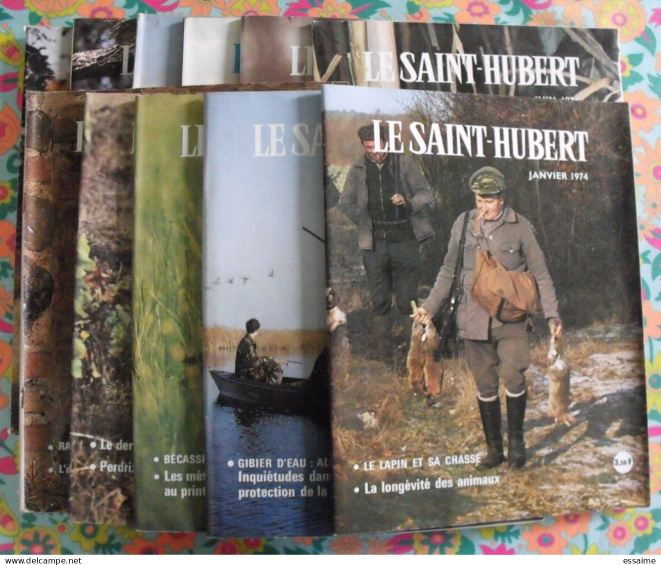 Lot De 11 Revues Le Saint Hubert De 1974. Mensuel. Chasse, Pêche. De Janvier à Novembre. - Hunting & Fishing