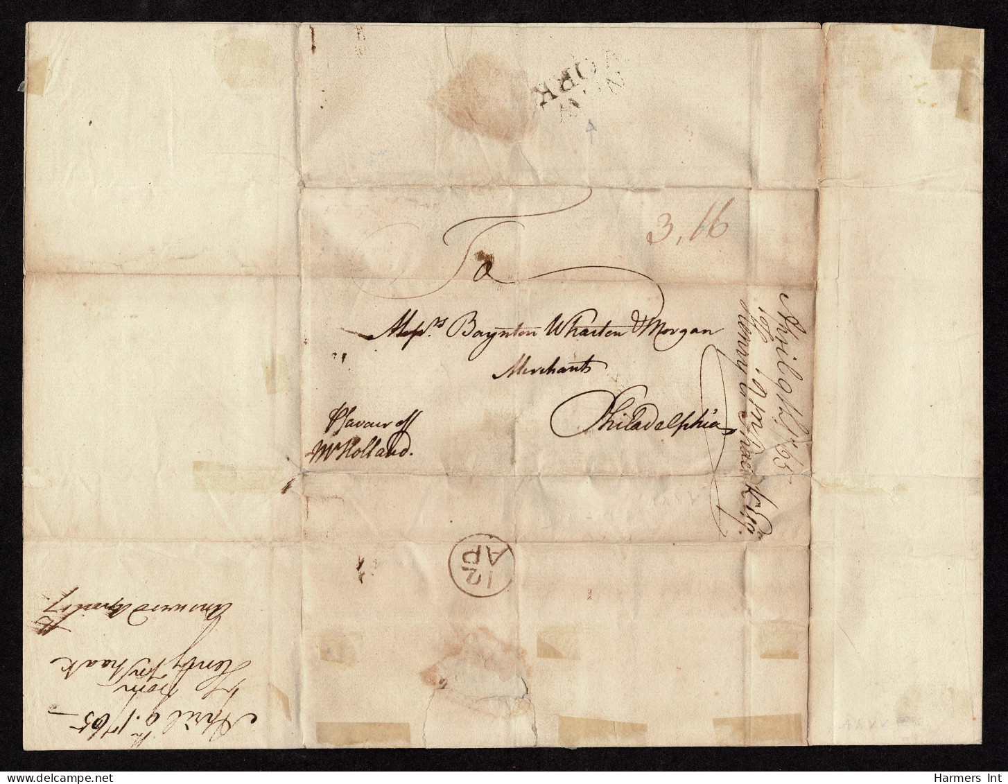 Lot # 004 Colonial: 1765 NEW YORK Type Ai In Block, On Reverse Brown, 12 AP Bishop - …-1845 Prephilately