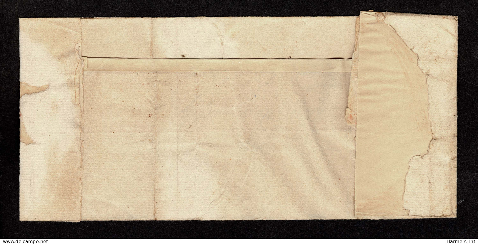 Lot # 006 Colonial: 16.5.1769 Folded Letter Sheet Bearing Large Red Two Line PHILA / DELPHIA Origin And Magenta 16 MA Ci - …-1845 Préphilatélie