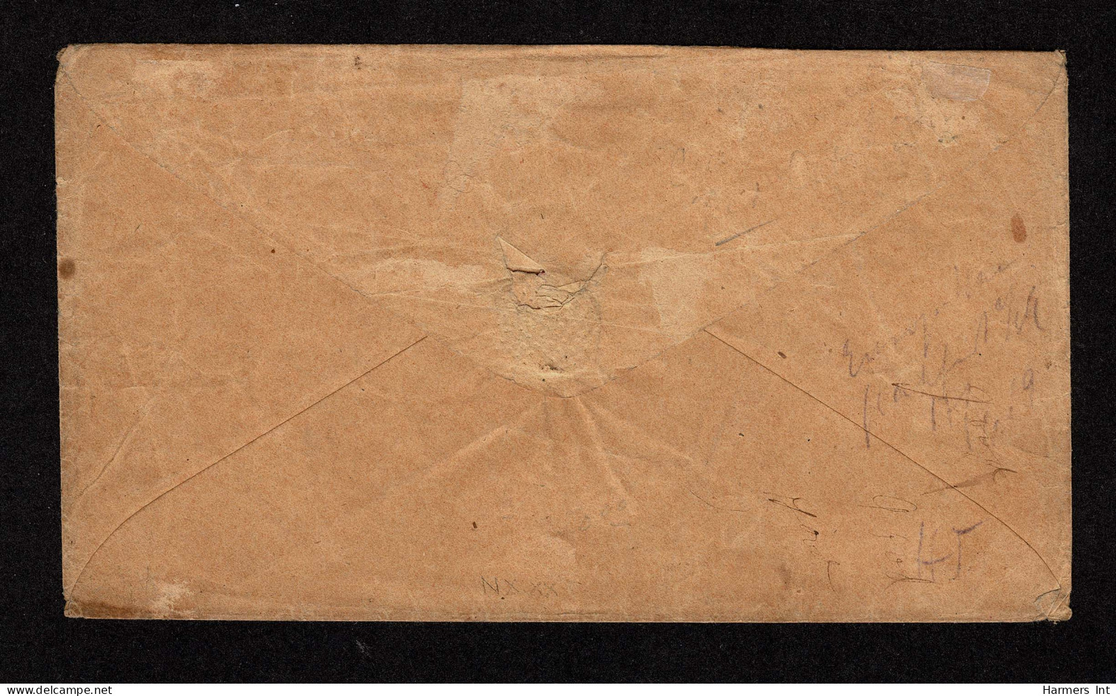 Lot # 017 THREE COVERS (2-folded Letter Sheets And 1 Envelope) Bearing 1847 5¢ Red Brown - Briefe U. Dokumente