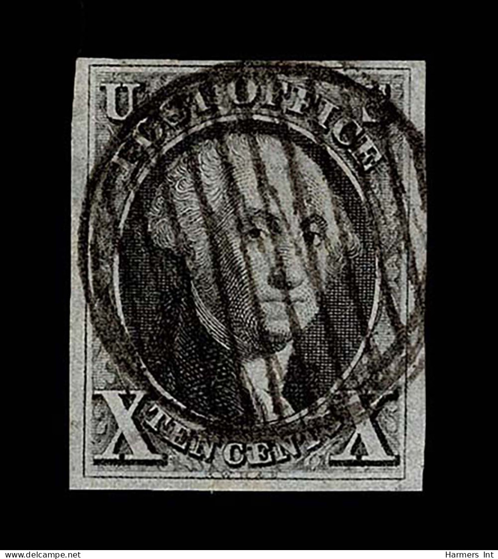 Lot # 018 1847, 10¢ Black - Oblitérés