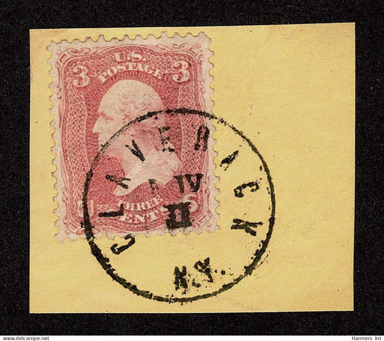 Lot # 032 1861-1867: 1861, 3¢ Rose Pink - Gebraucht