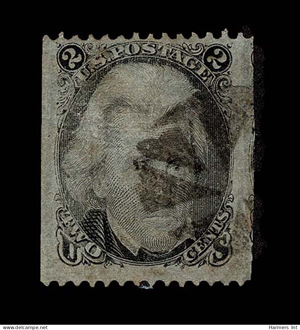 Lot # 037 1867, 2¢ Black, F. Grill - Unused Stamps