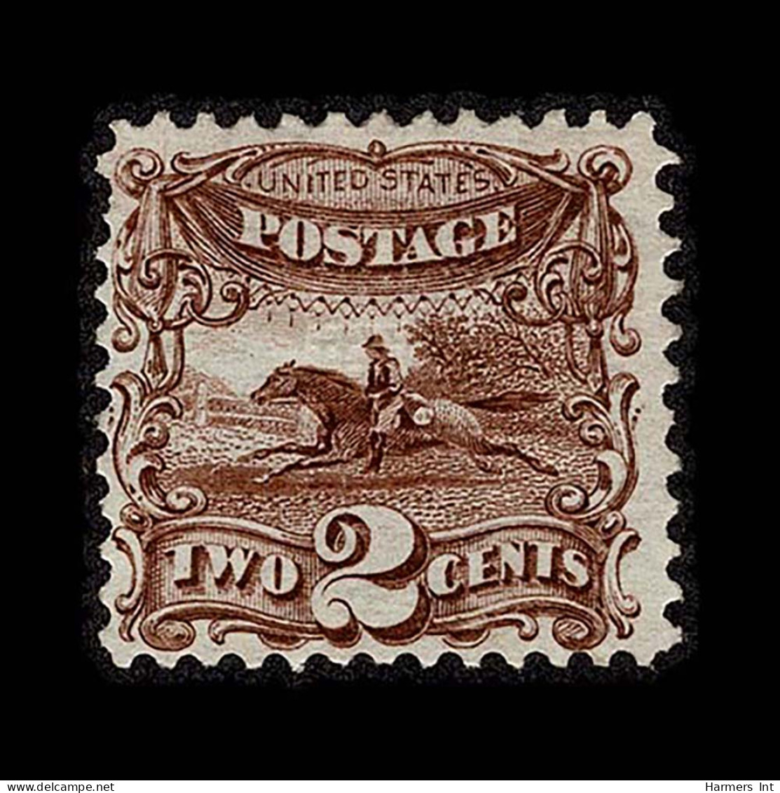 Lot # 041 1869, 2¢ Brown - Unused Stamps