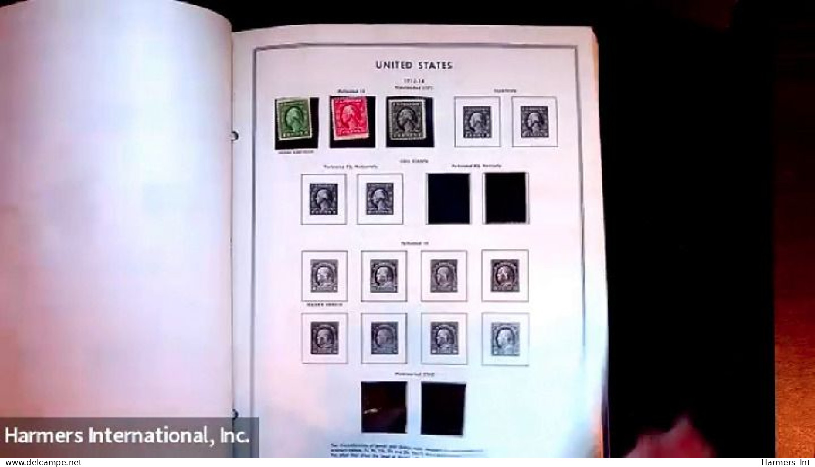 Lot # 085 19th & 20th Century Collection of hundreds for o.g. stamps in Harris album