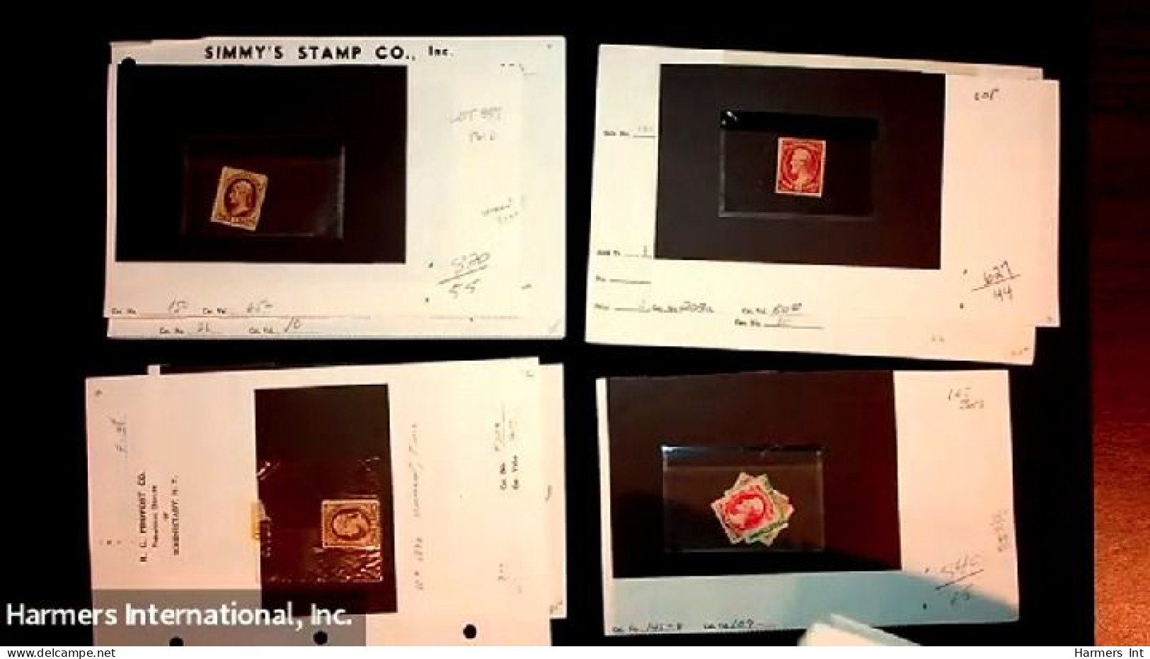 Lot # 085 19th & 20th Century Collection of hundreds for o.g. stamps in Harris album