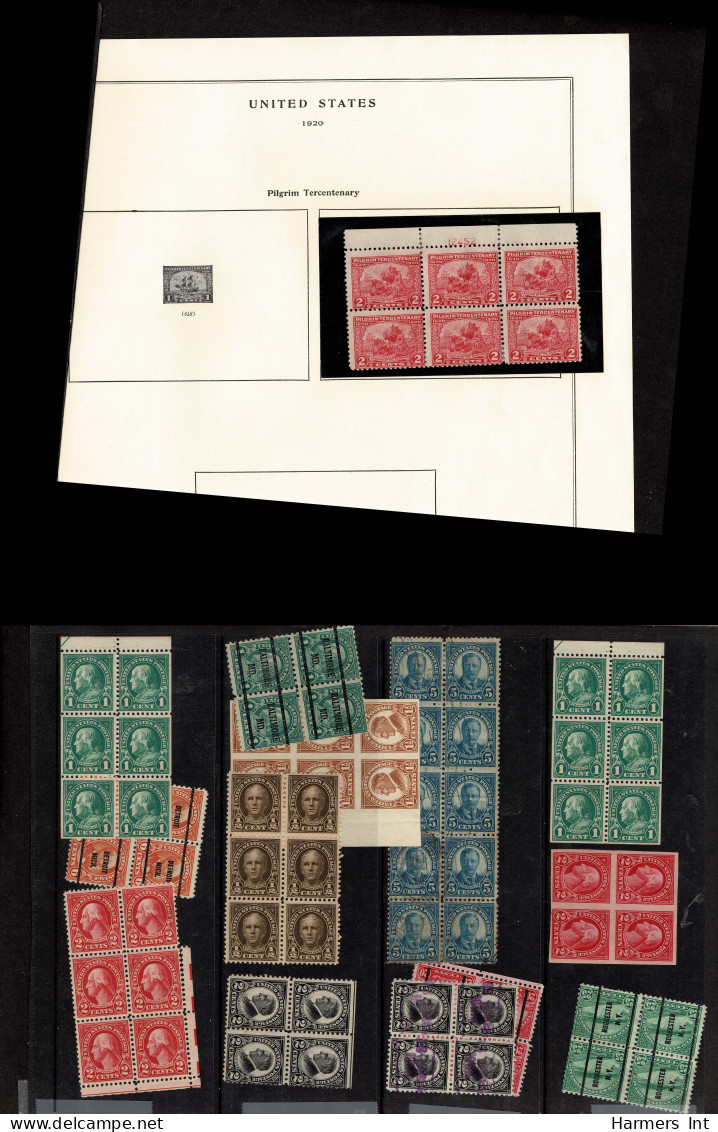 Lot # 087 1922's to 1940's vast assortment of mostly blocks and plate blocks