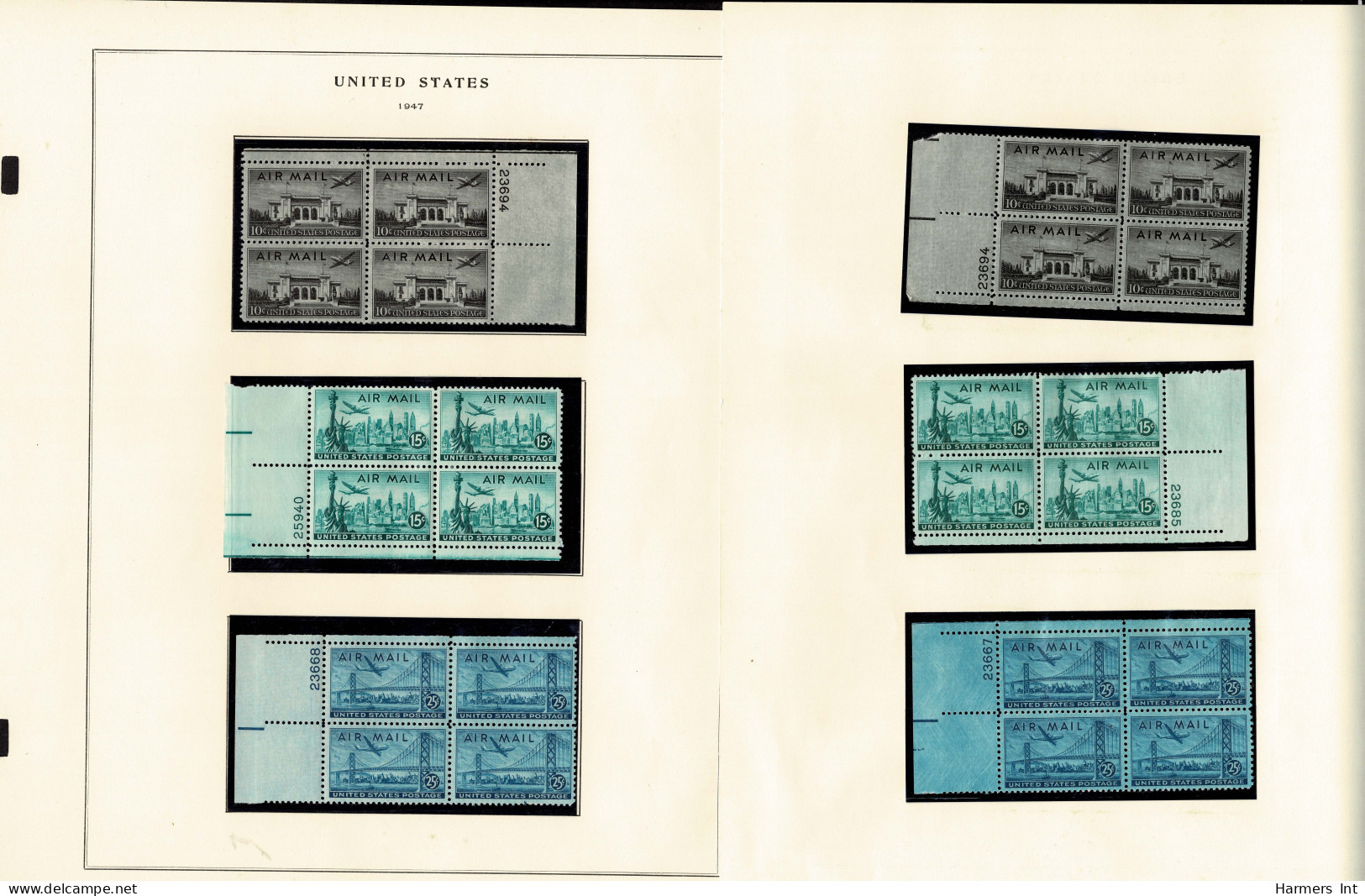 Lot # 087 1922's to 1940's vast assortment of mostly blocks and plate blocks