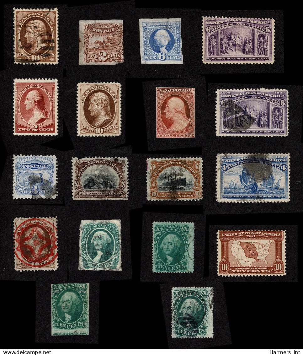 Lot # 090 United States: 19th Century (but 1) (18 Stamps) Used And Unused - Collections (sans Albums)