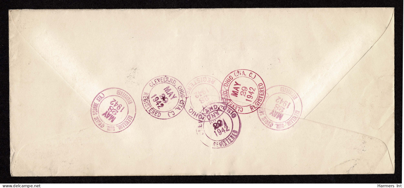 Lot # 137 Refused: 1942 Legal Envelope Bearing 1938, 17¢ Andrew Johnson Rose - Briefe U. Dokumente