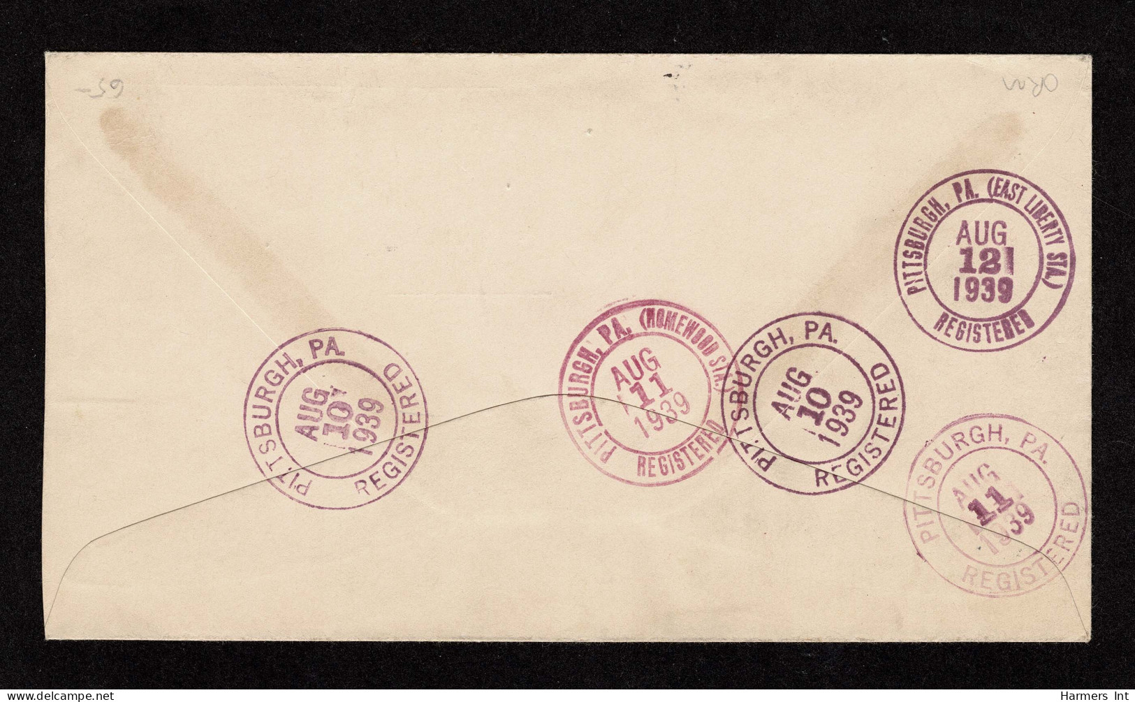 Lot # 179 Restricted Delivery Service:1938, 19¢ Hayes Bright Mauve And 21¢ Chester A. Arthur Dull Blue - Lettres & Documents