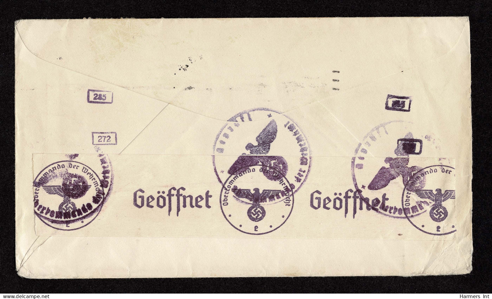 Lot # 202 Used To Poland Via Tran-Siberian Railroad:1940 Letter Bearing 1938 1c Washington Green (2 Copies) And 1938 3c  - Lettres & Documents