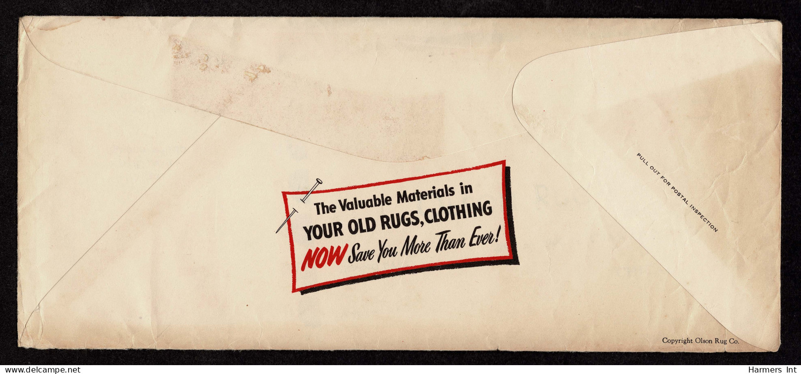 Lot # 232 Coil: Address Correction: 1939, 4½¢ White House, Horizontal Coil Precanceled CHICAGO ILL. On Legal Size Window - Lettres & Documents