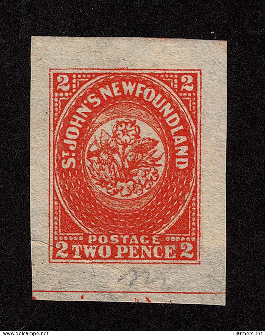 Lot # 251 Newfoundland; 2 Pence Type A Prior To Trimming - Sonstige & Ohne Zuordnung