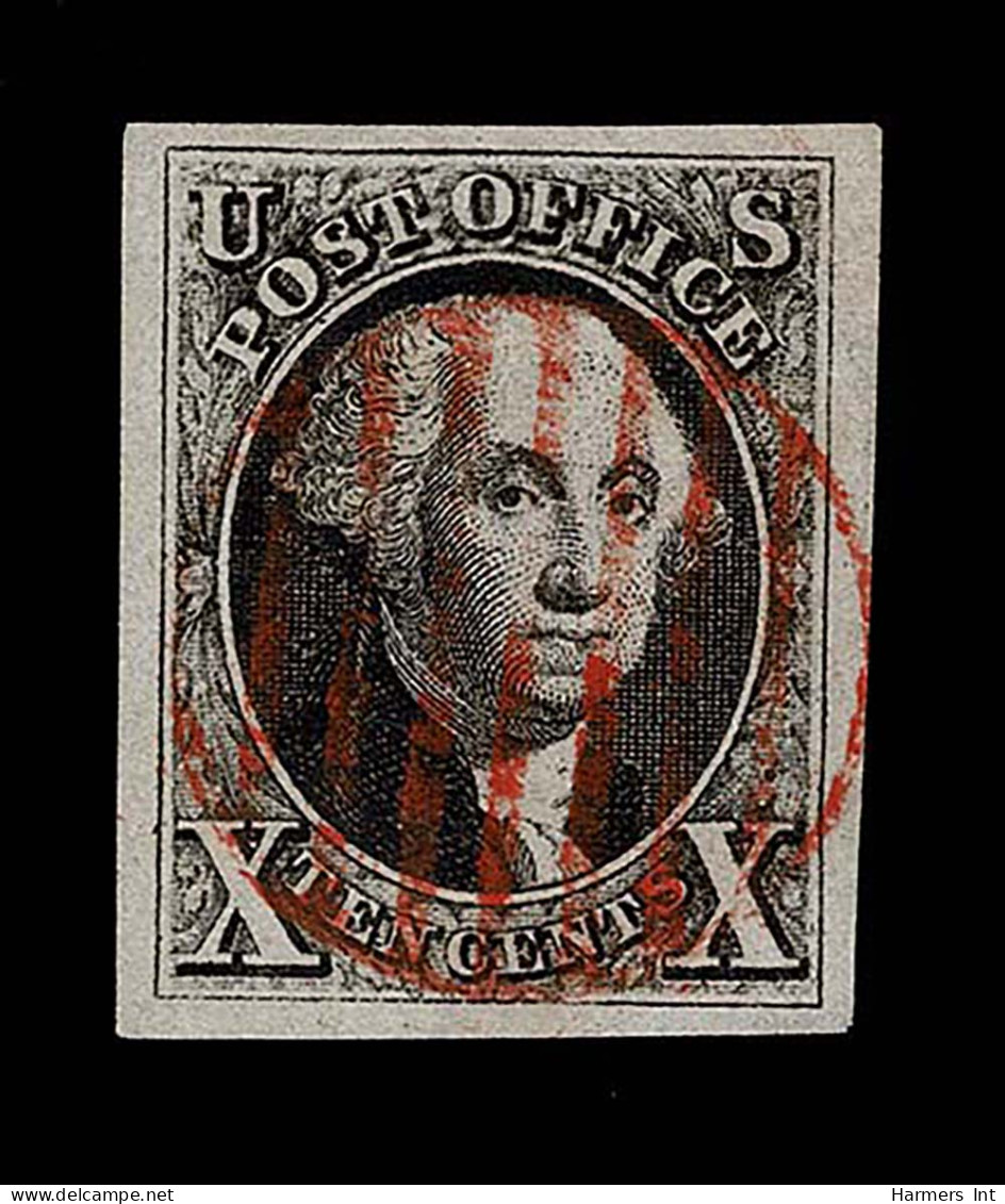 Lot # 279 SPERATI Reproduction: 1847, 10¢ Black - Otros & Sin Clasificación