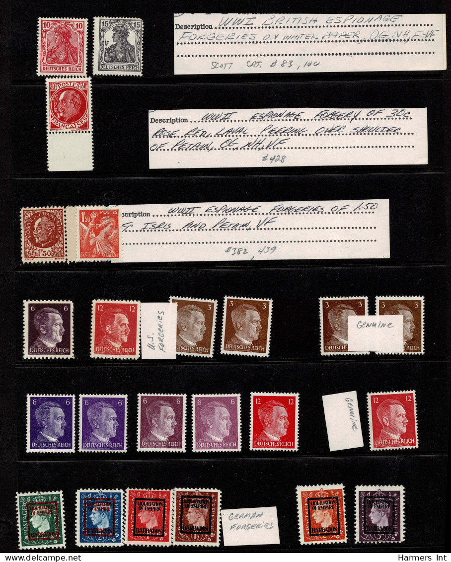 Lot # 343 Germany: Selection Of WWII Counterfeits By Allies - Other & Unclassified