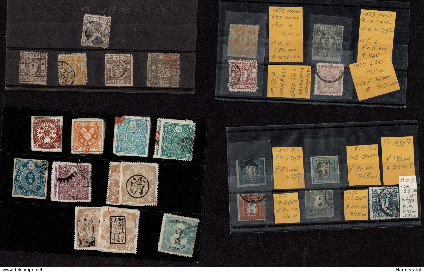 Lot # 348 Japan 1871 to 1888 collection of 68 stamps