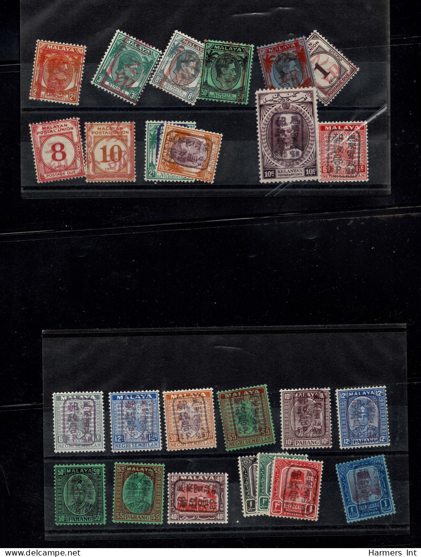 Lot # 349 Malayan States: Japanese Occupation Selection of 186 stamps