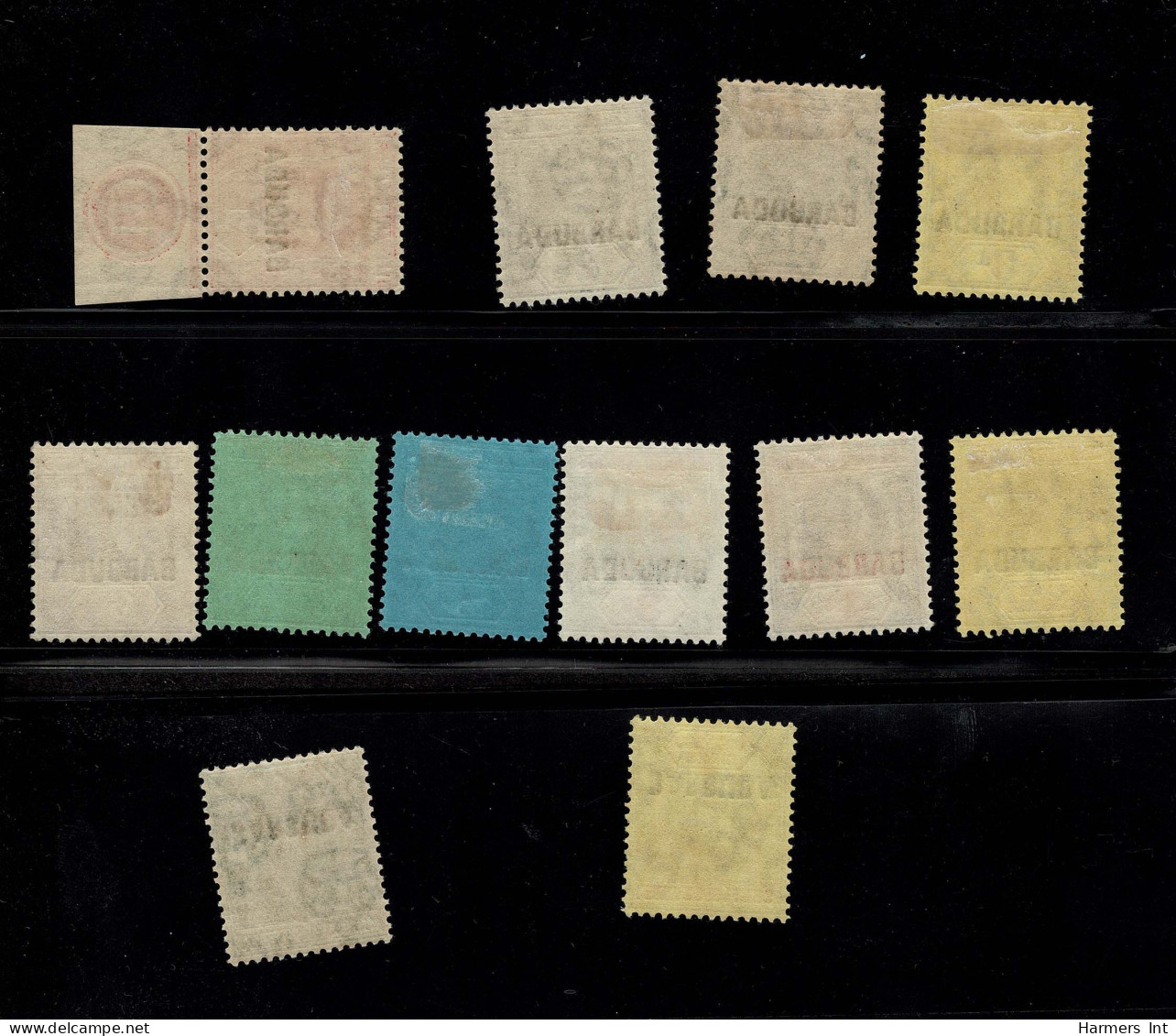 Lot # 403 Barbuda: 1922, “BARBUDA” On Leeward Islands Three Complete Sets ½d-5s Complete - Barbados (...-1966)