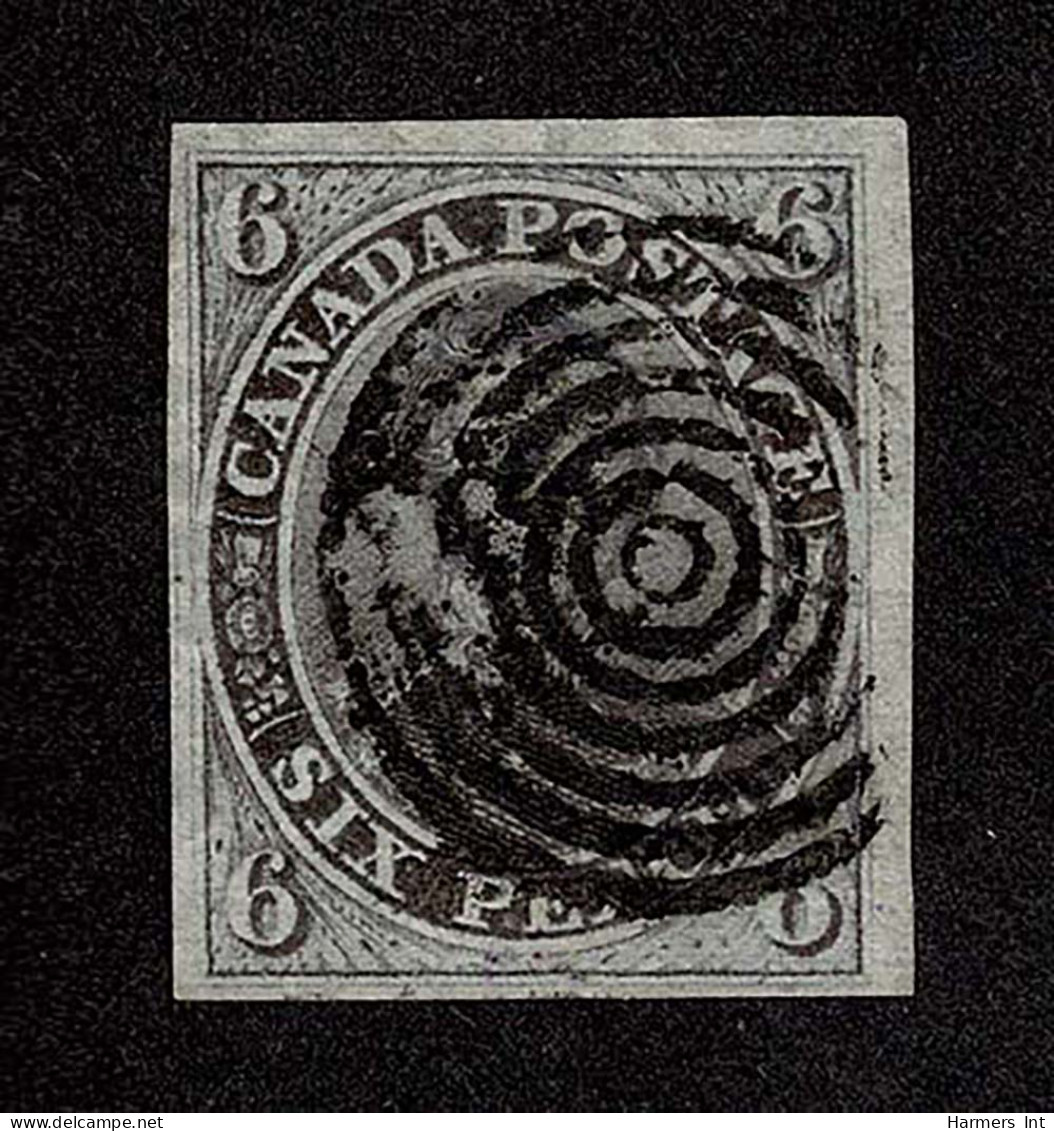 Lot # 436 1851, Prince Albert, 6d Slate Violet, Laid Paper - Used Stamps