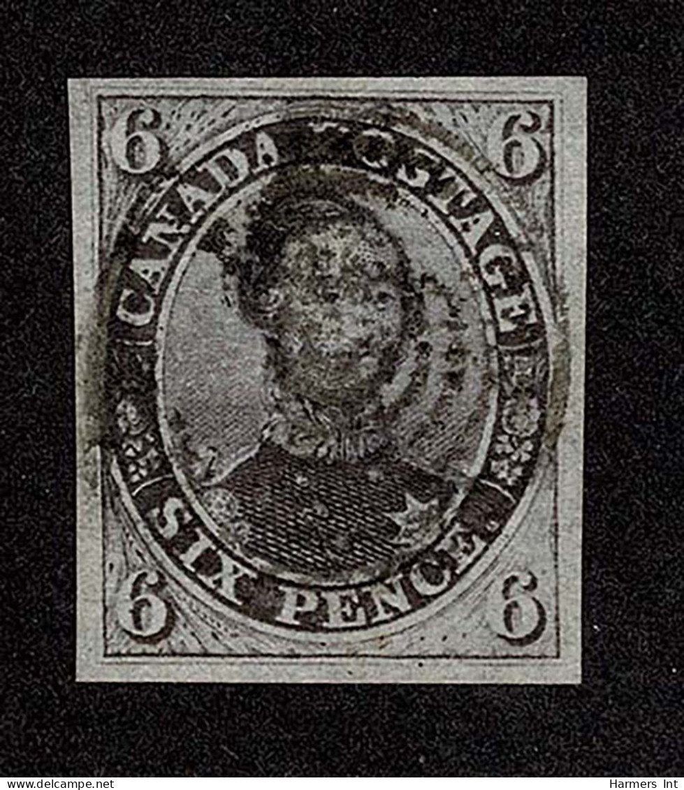 Lot # 437 1851, Prince Albert, 6d Slate Violet, Laid Paper - Used Stamps