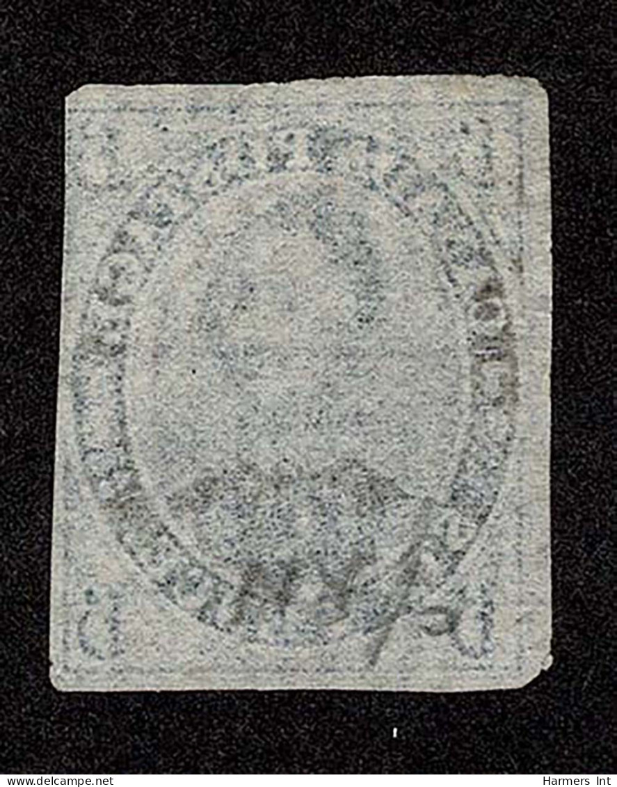 Lot # 440 1851, Prince Albert, 6d Slate Violet, Laid Paper Very Rare Light RED Ring Cancel - Used Stamps